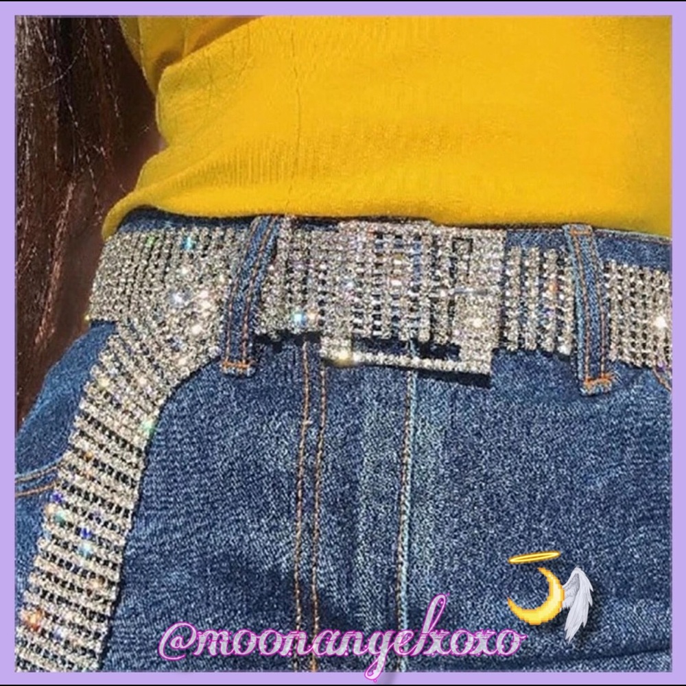 ✨🤍Silver Diamanté Rhinestone Belt🤍✨
